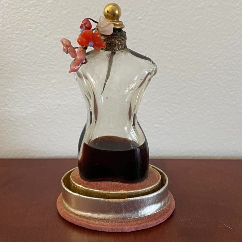 Antique 1950s Elsa Schiaparelli SHOCKING Perfume Bottle
